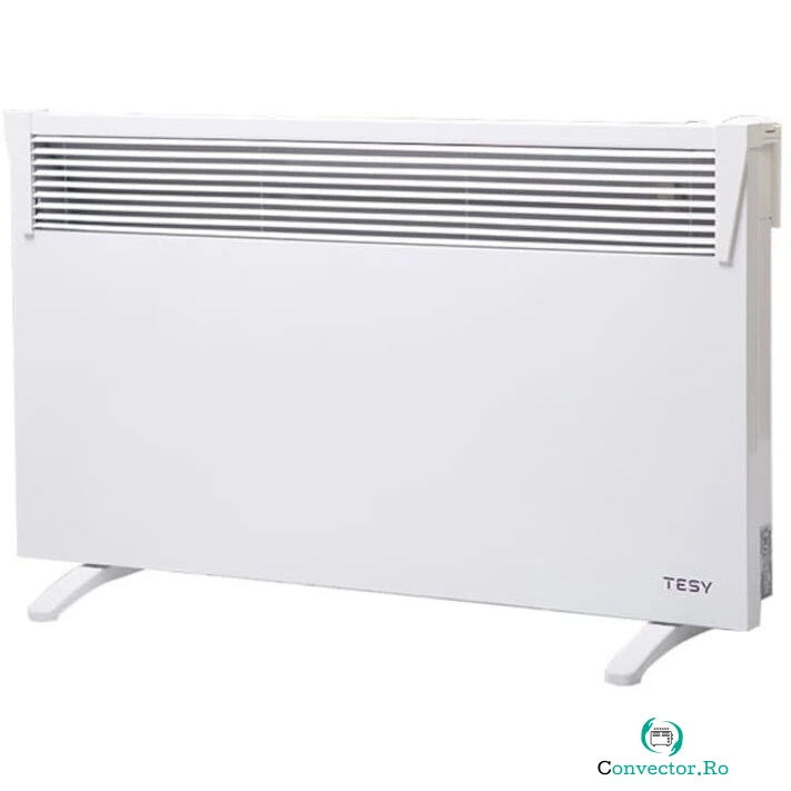TESY Convector de podea TESY CN03200MIS F, Putere 2000 W, Control mecanic, 6 trepte de putere, Clasa protectie IP24, Seria HeatEco, 24mp, Alb