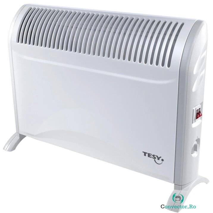 TESY Convector electric de podea Tesy CN214ZF, Putere 2000 W, 3 trepte de putere, Termostat de siguranta, Termostat reglabil, Alb