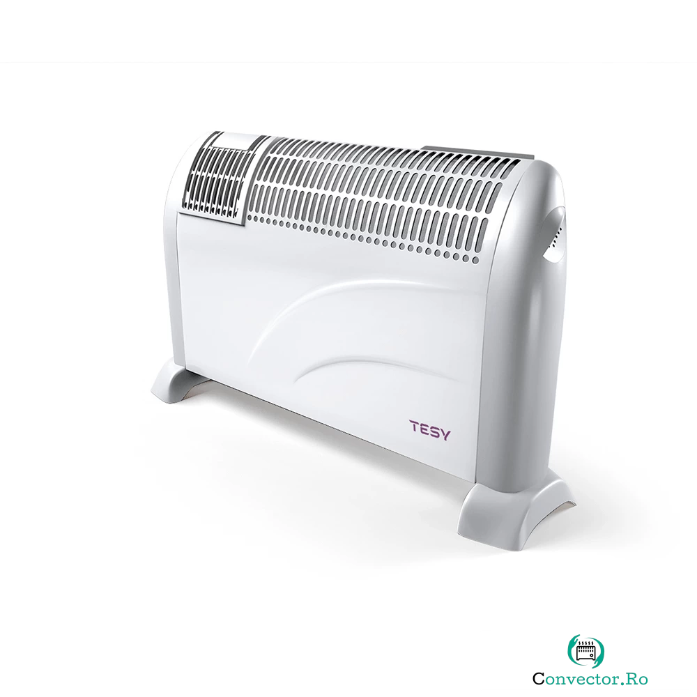 Convector electric de pardoseala Tesy CN 203 ZF, 2000 W, 67 x 17 x 43 cm, 3 trepte de putere, aeroterma incorporata